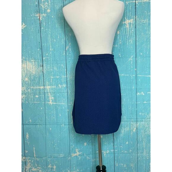 Calvin Klein Blue  Elastic Waist Tie Pull On Mini Skirt XS - Picture 9 of 11